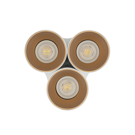 EYE TONE III Deckenleuchten 7666 Nowodvorski Weiß-Gold 3xGU10 Deckenstrahler Modern