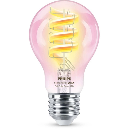 LED-Lampe E27 A60 6.3W = 40W CCT + RGB FILAMENT SMART WiFi Philips WiZ