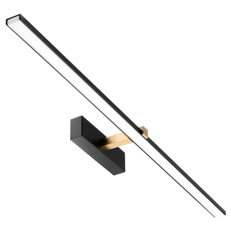 VENUS Spiegelleuchte LED Badezimmer Wandleuchte 18W 1100lm Schwarz und Gold 90cm