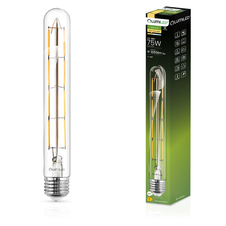 LED Lampen E27, Glühbirne T30 8W = 75W 1055lm 360° 3000K warm Glühfaden LUMILED