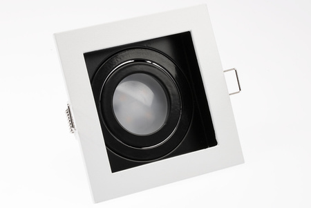 Einbaustrahler GU10, Einbauspot HALOGEN Quadrat beweglich Weiß GEMINUS LUMILED