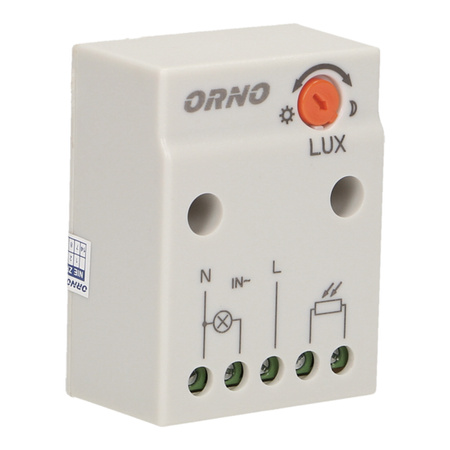 Dämmerungsschalter mit hermetischem Außenfühler 2300W IP65 Weiß ORNO