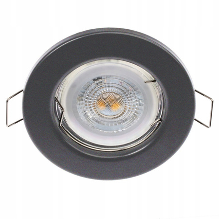 ARDALI runde, fest eingebaute Halogenleuchte Graphitblech MR16 GU10 LUMILED