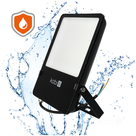 LED-Außenstrahler Garten 100W 13000lm 4000K Neutral 120° IP65 IK06 Schwarz Seul Kobi