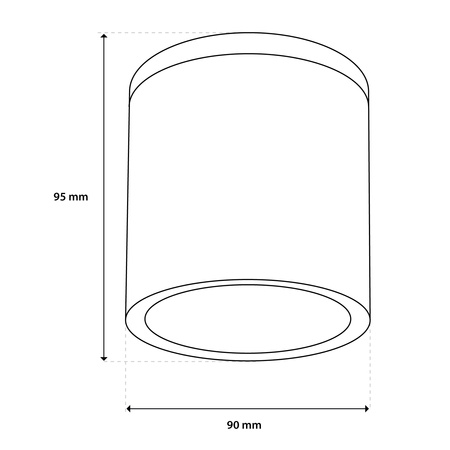 Aufbauleuchte GU10, Gartenleuchte IP54 95mm Runde RONDE LUMILED