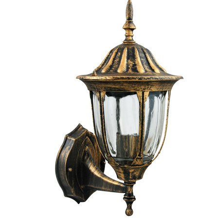 GARTEN Wandleuchte FLORENCE Top 1xE27 GOLDLUX (Polux) Alum. PATINA