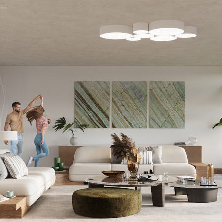 LED-Deckenleuchte ARENA E27 kreisförmig 25cm Weiß SOLLUX