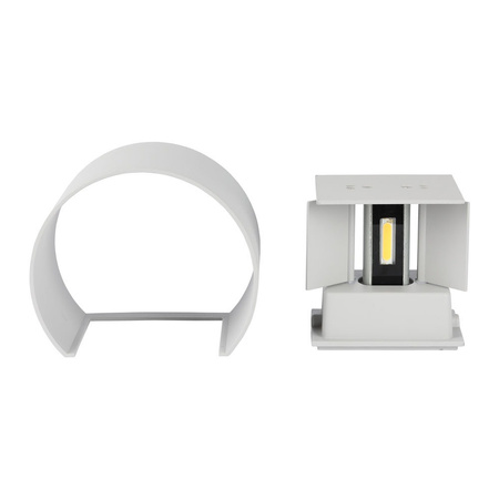 LED-Wandleuchte 6W 3000K IP65 Up/Down Einstellbarer Lichtwinkel Grau Rund BRIDGELUX CHIP VT-756 V-TAC