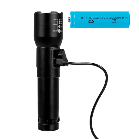 Wiederaufladbare LED-Taschenlampe Classic 20W 800lm Handleuchte Strong ZOOM VA0180 VAYOX