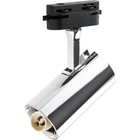 GU10 CHROM Stromschienenstrahler für einphasige Stromschienen Verstellbare Stromschienenleuchte SPOT-Lampe