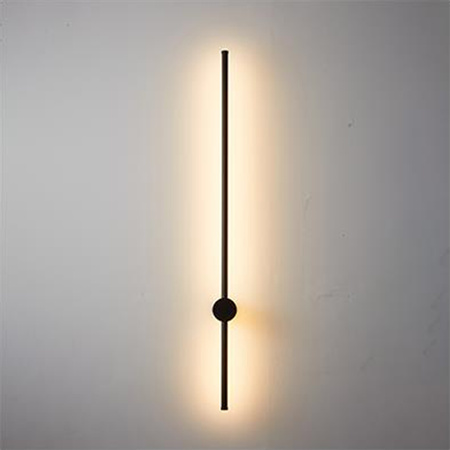 LED-Wandleuchte CATRINA Wandleuchte SCHWARZ Metall 17W 120cm moderner Stil