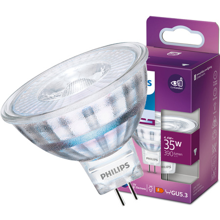 LED Leuchtmittel GU5.3 MR16 4,4W = 35W 390lm 4000K Neutral 36° 12V PHILIPS