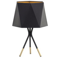 IVO Schwarz und Gold Geometrische E27 5157 TK Lighting Schreibtisch Nacht Tischlampe