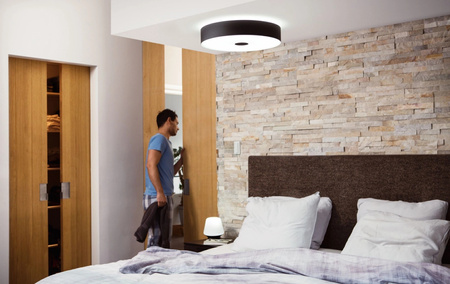 LED Plafond Deckenleuchte FAIR Schwarz 25W CCT PHILIPS HUE Bluetooth Zigbee + Dimmschalter