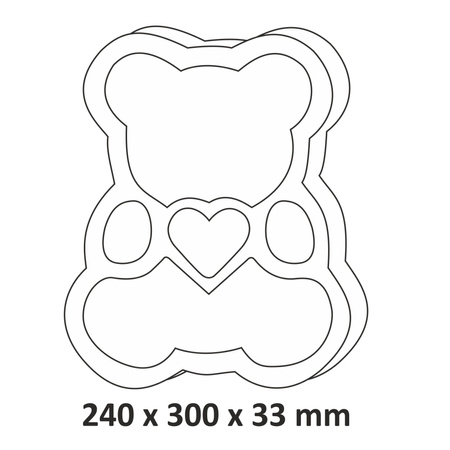 Dekorative Nachtlampe aus Holz BÄR ROSA LED warme GOLDLUX (Polux) Lampe für Kinder