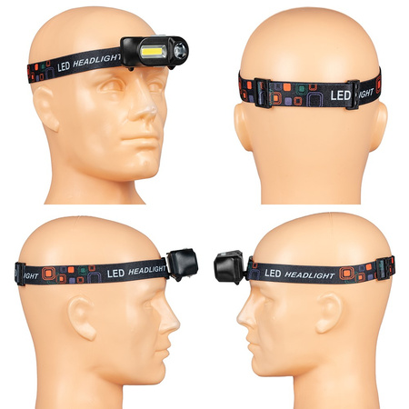 Wiederaufladbare Kopflampe XPE + COB VA0115 Vayox