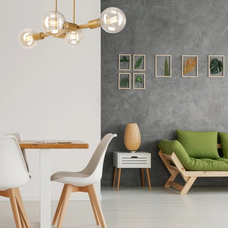 ASTRID Pendelleuchte 4xE27 Gold Glamour LM-4.146 Lamkur