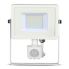 LED Fluter 30W 2400lm 6400K IP65 Weiß mit Bewegungssensor und CUT-OFF-Funktion Samsung Chip VT-30-SW V-TAC