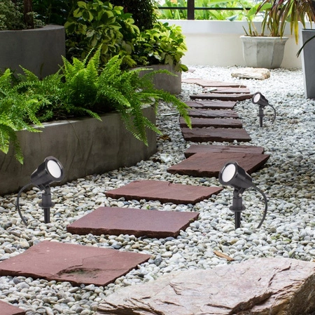 LED Garten Außenstrahler SERGIO 7W 4500K Angetrieben Schwarz Modern