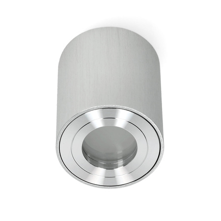 Aufbauleuchte HALOGEN Wasserdicht Aluminium SPOT TUBE 95mm IP44 Chrom AQUARIUS RUND Kobi
