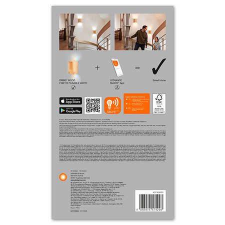 SMART+ WIFI Wandleuchte Smarte Wandleuchte 12W ORBIS SWAN WOOD LEDVANCE