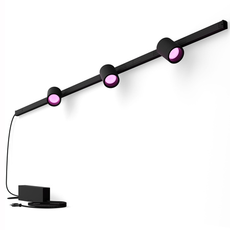 Perifo Lighting Rail Kit 1,5m + 3x LED-Strahler 15,9W CCT RGB Philips HUE Bluetooth Schwarz