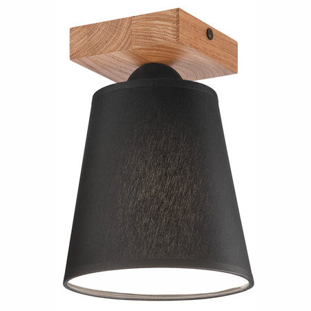 LULA E27 Schwarz Eiche Deckenleuchte LM-1.200 Lamkur
