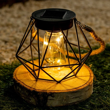 LED Solar Hängelampe Outdoor Gartenlaterne 3000K IP44 Dämmerungssensor