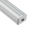 Anodisiertes Aluminium LED-Profil KM33 mit Klarglasabdeckung und Endkappen, 1m Silber LUMILED