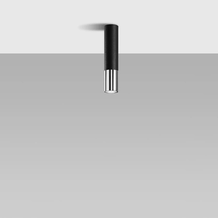 LOOPEZ GU10 Spot Tuba Elegant Schwarz Chrom SOLLUX Anbauleuchte