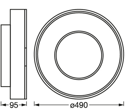 Aufbau LED Deckenleuchten 32W SMART+ WiFi RGB dimmbar 50cm rund weiß Orbis Claria LEDVANCE