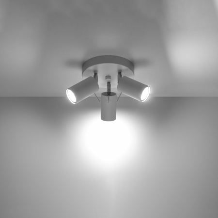 RING Deckenleuchte 3xGU10 Reflektor Halogen Leuchte Beweglich Weiß SOLLUX