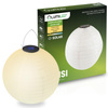 Solar-LED-Lampe, Solar Gartenlatarne Lampion 30cm Kugelleuchte Weiße FELISI LUMILED