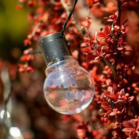 SOLAR GIRLANDA Garten-Zierkette 3,8m 10 Kugeln 3000K warm