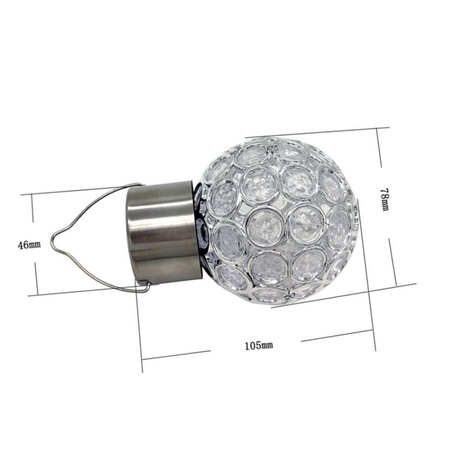 LED-Solar-Gartenlampe KULA Gips 8cm LED RGB hängend Volteno