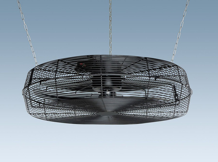 Industrieller Deckenventilator 350W 83,5 cm IP54 FENNE mit Netz schwarz