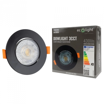 LED-Einbauleuchte 3W / 5W / 7W CCT Schwarz Rund DOWNLIGHT Ecolight