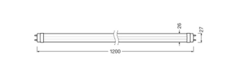LED-Leuchtstoffröhre G13 T8 15W 2400lm 4000K Neutral 190° 120cm Ledvance