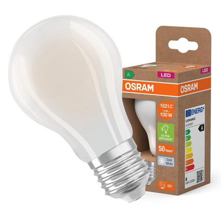 LED-Glühbirne A60 E27 7.2W = 100W 1521lm 4000K Neutral 320° Glühfaden CLASSIC ENERGY EFFICIENCY Osram