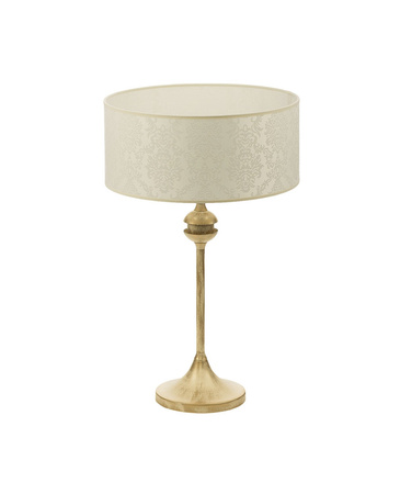 KASZMIR Tischlampe E27 Schreibtisch-Nachtlampe 54 cm Lampenschirm klassisches Beige und Gold Jupiter