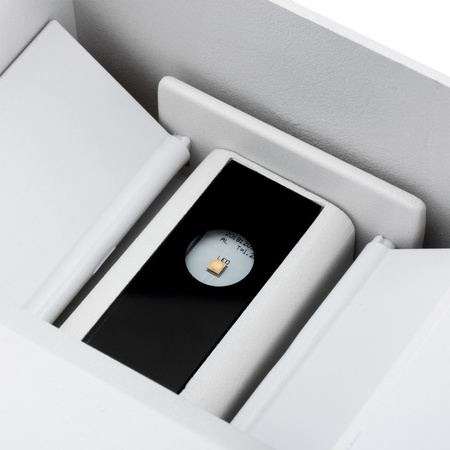 LED-Gartenwandleuchte Außenfassadenleuchte 2 x 3W 4000K nach oben und unten verstellbar Weiß