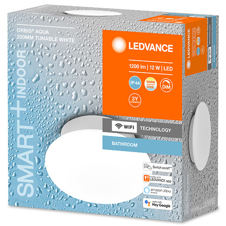 LEDVANCE WIFI SMART+ ORBIS LED AQUA BADEZIMMERLAMPE 12W 1200lm 3000K-6000K WEISS