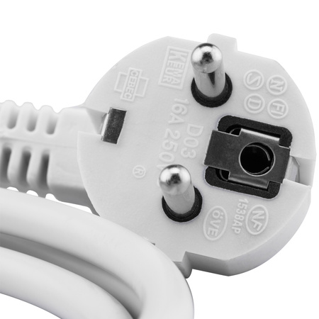 Stromverlängerungskabel Steckdose mit Erdung 3 m 3 x 1,5 mm 16 A weiß ECOLIGHT