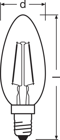 LED Leuchtmittel E14 BW35 2,5W = 22W 220lm 2400K Wärme 300° Filament OSRAM Vintage 1906