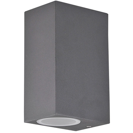 Außenwandleuchte oben unten mit LED 2x GU10 BOSTON GOLDLUX (Polux) ALUMINIUM GRAY