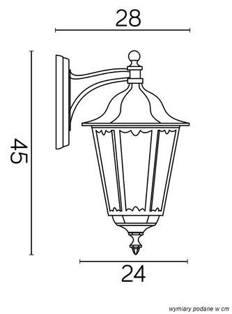 Outdoor Gartenleuchte Wandleuchte LED Retro Classic K 3012/1/D E27 Su-Ma