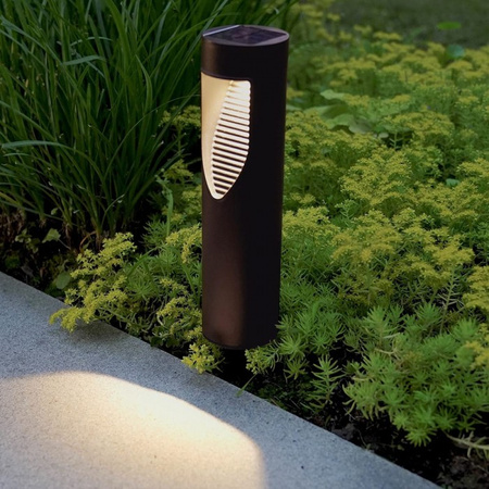 LED-Solar-Gartenlampe mit Stehmast 45cm 4000K IP54 mit Dämmerungssensor