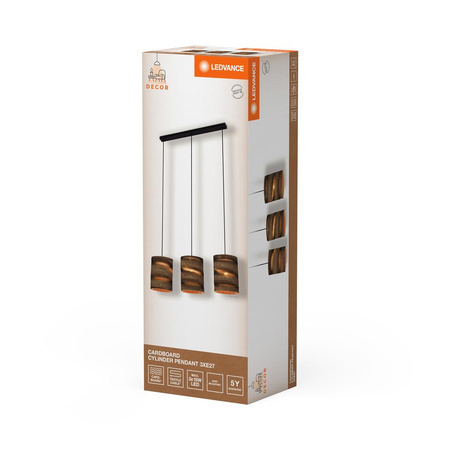 Dekor Decke Pendelleuchte E27 Braun Karton Dekor Ledvance