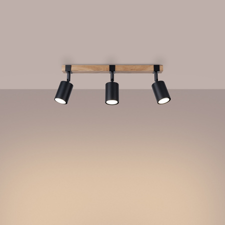 FAGER Deckenleuchte 3xGU10 Reflektor Moving Black Skandinavisch SOLLUX