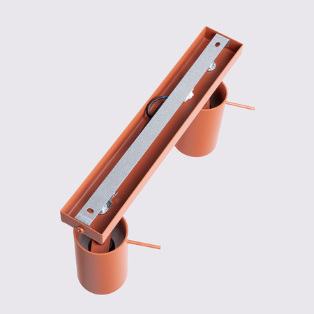 Tuba Spot Reflektor Deckenleuchte 2x GU10 Ocker Rot Ring Bittersüß Schimmer SL.1507 Sollux